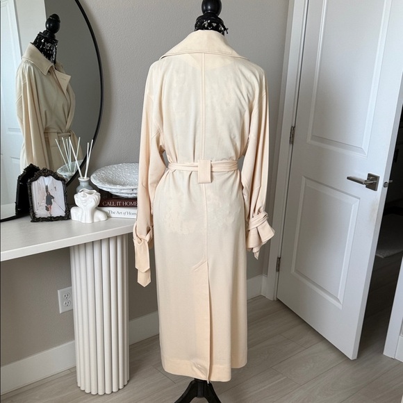 Topshop Cream Trench Coat - Picture 5 of 7